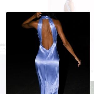 Meshki Purple Satin Dress
